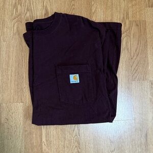 Carhartt Maroon Pocket Tee